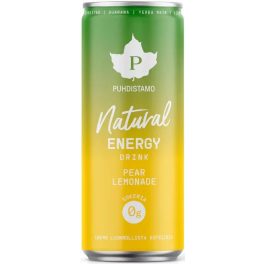   Puhdistamo Natural energy 330ml körte- limonádé ízű természetes energiaital DRS