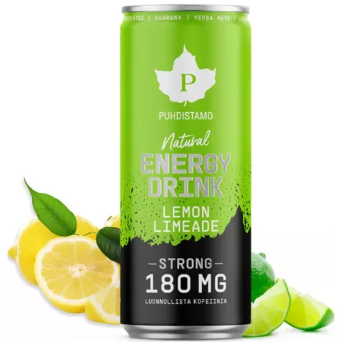 Puhdistamo Natural energy 330ml citrom- limonádé ízű természetes energiaital DRS