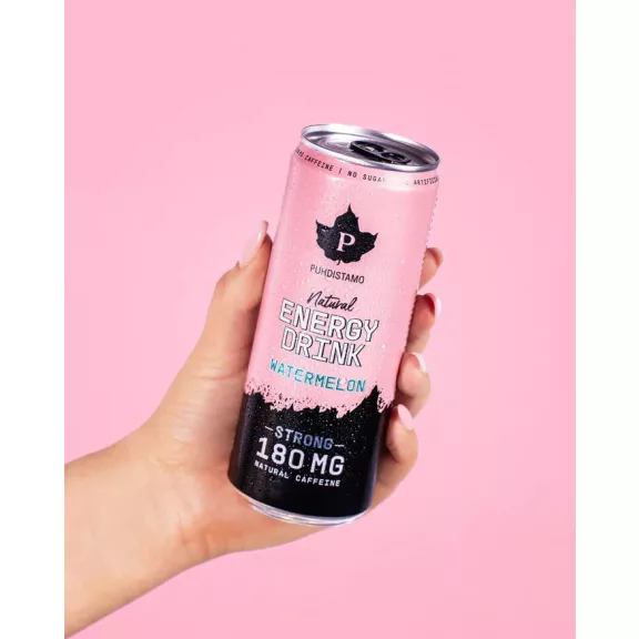 Puhdistamo Natural energy 330ml görög- dinnye ízű természetes energiaital DRS Puhdistamo Natural energy 330ml görög- dinnye ízű természetes energiaital DRS