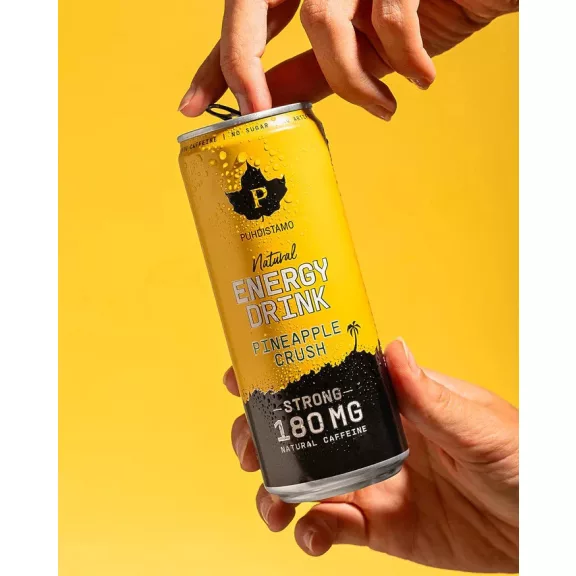 Puhdistamo Natural energy 330ml ananász ízű természetes energiaital DRS Puhdistamo Natural energy 330ml ananász ízű természetes energiaital DRS