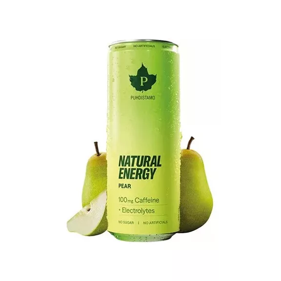 Puhdistamo Natural energy 330ml körte íz természetes energiaital + elektrolit DRS Puhdistamo Natural energy 330ml körte íz természetes energiaital + elektrolit DRS