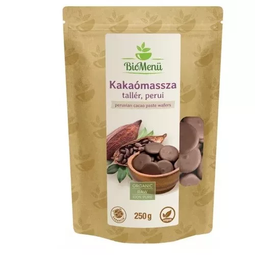 BioMenü BIO Kakaómassza tallér 250g perui