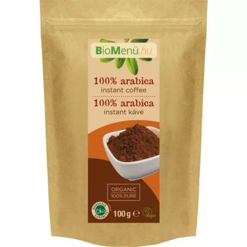 BioMenü BIO Arabica instant kávé 100g 100% bio arabika instant kávé