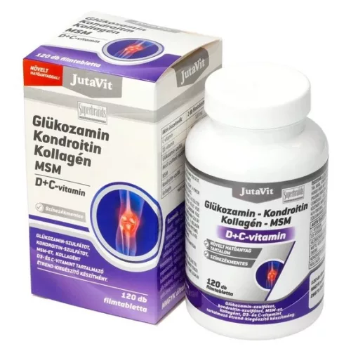 JutaVit Glükozamin-Kondroitin-Kollagén- MSM + D + C-vitamin 120db filmtabletta