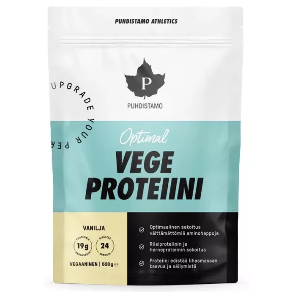 Puhdistamo Athletics Optimal Vegán Protein - Vaníliás 600g Puhdistamo Athletics Optimal Vegán Protein - Vaníliás 600g