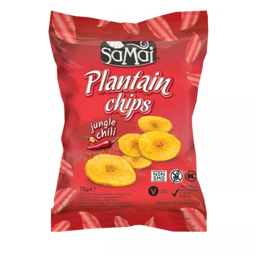 SAMAI Plantain chips csípős chilli 75g főzőbanán Jungle Chili