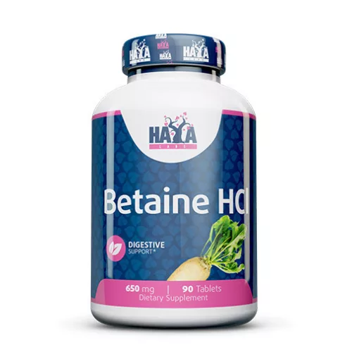 Haya Labs Betaine HCL - gyomorsav, emésztést támogató (650mg) - 90 kapszula