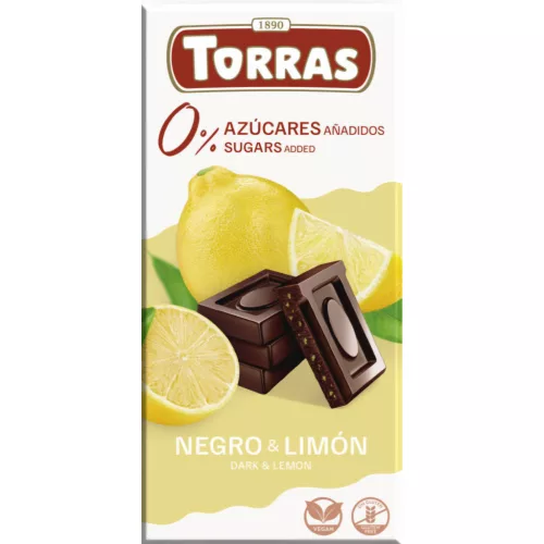 Torras Citromos étcsokoládé maltitollal 75g