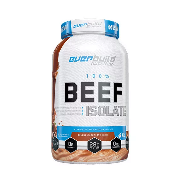 EverBuild Beef Isolate - Hidrolizált marhafehérje izolátum - csokoládé - 908g EverBuild Beef Isolate - Hidrolizált marhafehérje izolátum - csokoládé - 908g