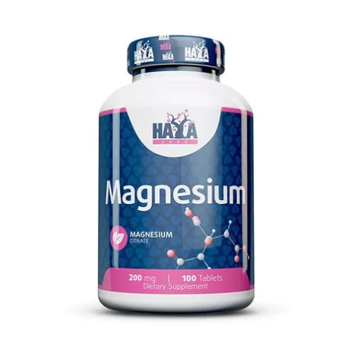 Haya Labs Magnézium-citrát - Izom- és idegrendszer támogatás (200 mg) - 100 tabletta 
