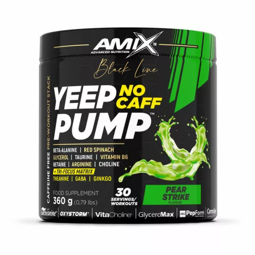 Amix Black Yeep Pump No Caff - Stimulánsmentes edzés előtti formula - körte - 360g