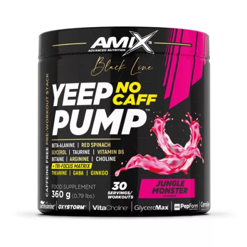 Amix Black Yeep Pump No Caff - Stimulánsmentes edzés előtti formula - jungle monster - 360g