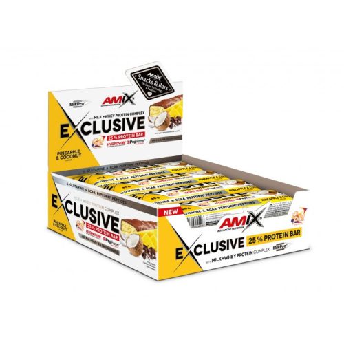 Amix Exclusive Protein Bar Box - Fehérjeszelet - narancs-csoki - 12x85g
