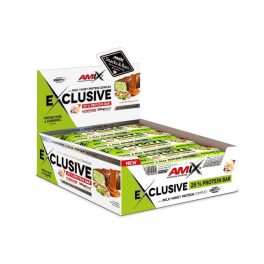   Amix Exclusive Protein Bar Box - Fehérjeszelet - pisztácia-karamell - 12x85g