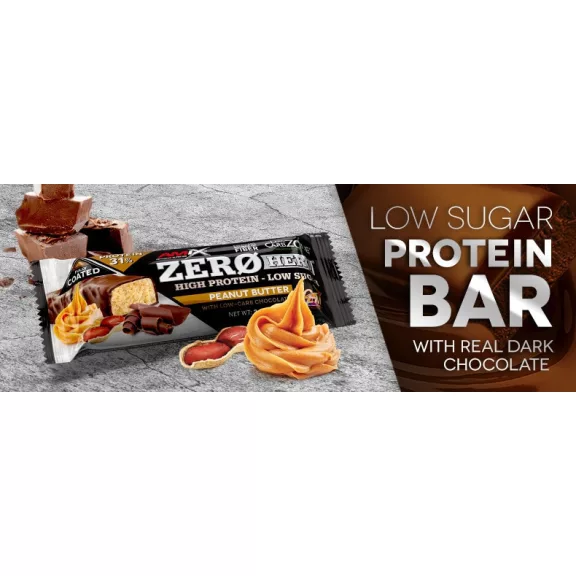 Amix Low-Carb ZeroHero Protein Bar - Fehérjeszelet - csoki - 15x65g Amix Low-Carb ZeroHero Protein Bar - Fehérjeszelet - csoki - 15x65g