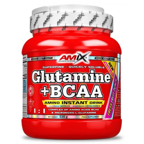 Amix Nutrition - Glutamine + BCAA powder - 530g / 1000g - 530, FRESH JUICY ORANGE
