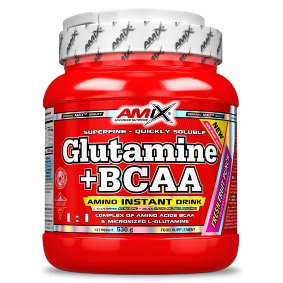 Amix Glutamin + BCAA italpor - narancs - 530g Amix Glutamin + BCAA italpor - narancs - 530g