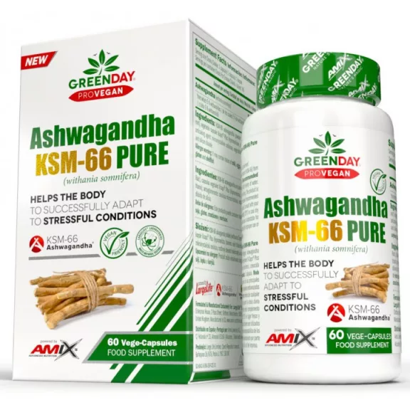 AMIX Ashwagandha KSM-66 Pure 600 - 60 kapszula AMIX Ashwagandha KSM-66 Pure 600 - 60 kapszula