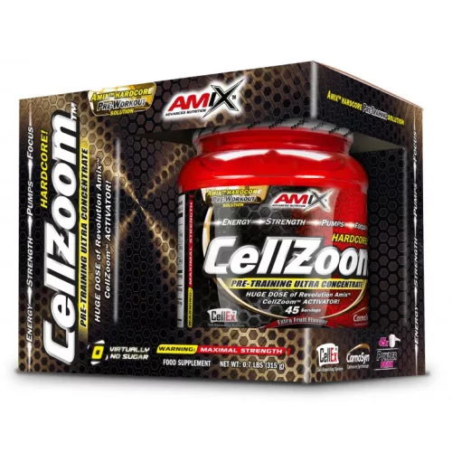 Amix CellZoom Hardcore Activator - Stimuláns edzés előtti készítmény - citrom-lime - 315g