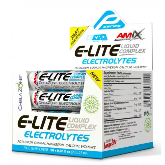 Amix Performance E-Lite Liquid Electrolytes - elektrolit shot - narancs - 20x25ml Amix Performance E-Lite Liquid Electrolytes - elektrolit shot - narancs - 20x25ml