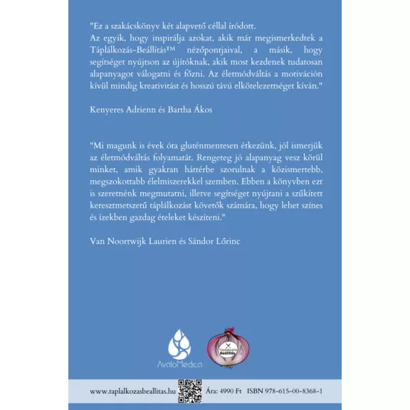 Táplálkozás-Beállítás™ Szakácskönyv 1. Van Noortwijk Laurien - Sándor Lőrinc