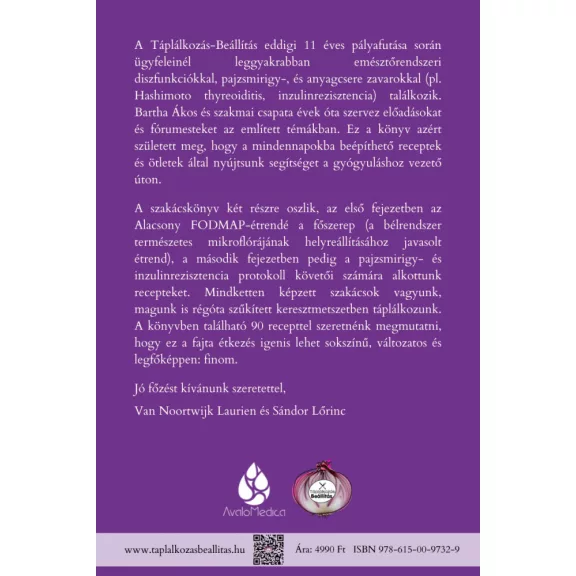 Táplálkozás-Beállítás™ Szakácskönyv 2. Van Noortwijk Laurien - Sándor Lőrinc