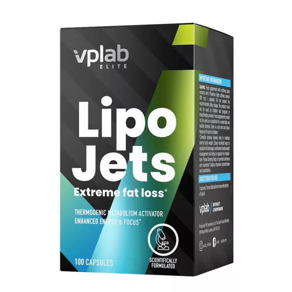 Vplab - LipoJets 100 caps. - Termogenikus anyagcserefokozó Vplab - LipoJets 100 caps. - Termogenikus anyagcserefokozó