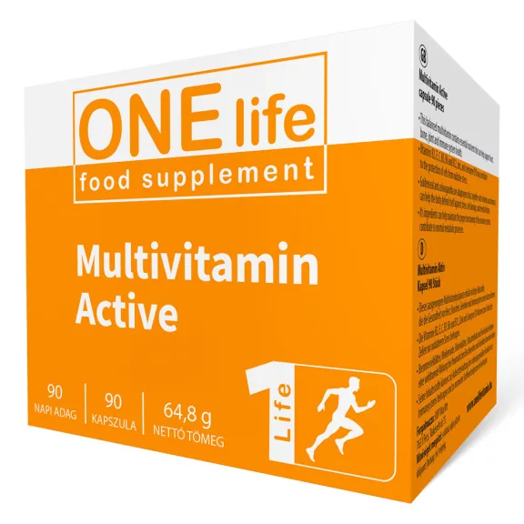 ONE LIFE Multivitamin AKTÍV 90 db kapszula ONE LIFE Multivitamin AKTÍV 90 db kapszula