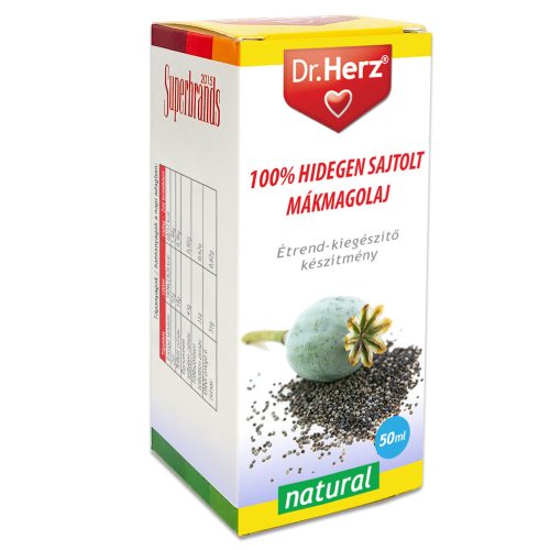 Dr Herz Mákmagolaj 100% hidegen sajtolt 50ml