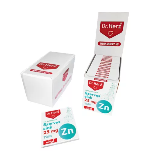 DR Herz Szerves Cink 25 mg 15 db kapszula displayben /Bliszter/