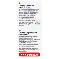   Dr Herz B-Komplex Max+C-vitamin+Inozitol+Szerves Cink kapszula 60 db