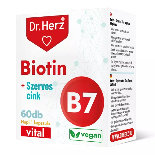 DR Herz Biotin + Szerves Cink kapszula 60 db