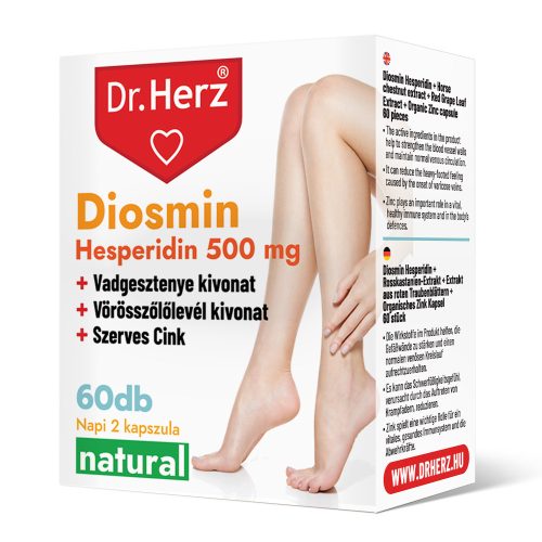 Dr Herz Diosmin Hesperidin 500 mg kapszula 60 db DOBOZOS