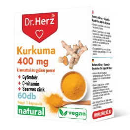   DR Herz Kurkuma+Gyömbér+C-vitamin+Szerves Cink 60 db kapszula