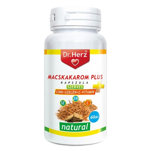 Dr Herz Macskakarom+Szerves Cink+Szelén+C vitamin kapszula 60db 