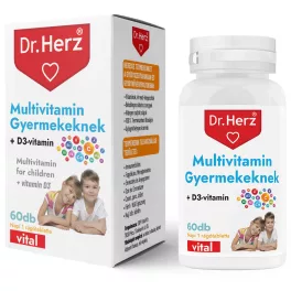Dr Herz Multivitamin Gyerekeknek+D3 rágótabletta 60db 