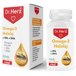 Dr Herz Omega-3 Halolaj 1000mg lágyzselatin kapszula 60db