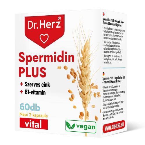 DR Herz Spermidin+B1-vitamin+Szerves Cink 60 db kapszula   Lejárat: 25/10