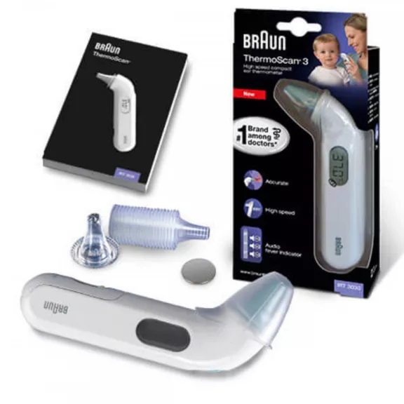 Braun infravörös fülhőmérő LCD kijelzővel IRT 3030 ThermoScan 3 Braun infravörös fülhőmérő LCD kijelzővel IRT 3030 ThermoScan 3