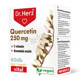   DR Herz Quercetin 250 mg + C-vitamin + Bromelain enzim 60 db kapszula doboz
