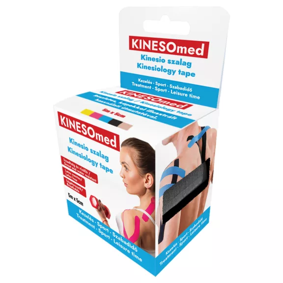 KINESOMED Kinesio tape (szalag) 5cmx5m fekete KINESOMED Kinesio tape (szalag) 5cmx5m fekete