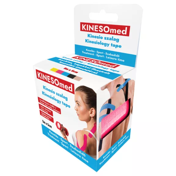 KINESOMED Kinesio tape (szalag) 5cmx5m rózsaszín KINESOMED Kinesio tape (szalag) 5cmx5m rózsaszín
