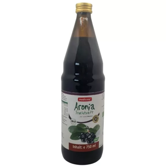 Medicura BIO Fekete Berkenye, Arónia 100%-os Juice 750 ml Medicura BIO Fekete Berkenye, Arónia 100%-os Juice 750 ml