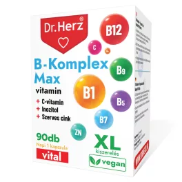   Dr Herz B-Komplex Max+C-vitamin+Inozitol+Szerves Cink kapszula 90 db XL