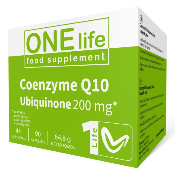 ONE LIFE Koenzim Q10 100 mg 90 db kapszula ONE LIFE Koenzim Q10 100 mg 90 db kapszula