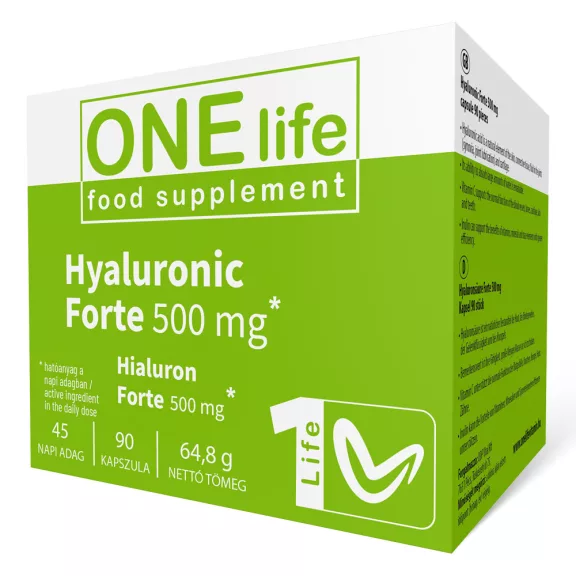 ONE LIFE Hialuron Forte 500 mg 90 db kapszula ONE LIFE Hialuron Forte 500 mg 90 db kapszula