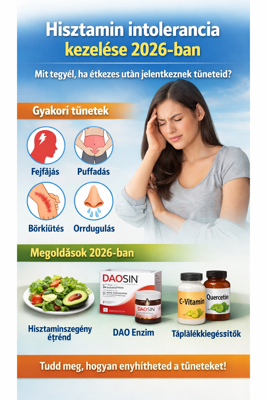 DAOSIN 60 tabletta – hisztamin intolerancia esetén